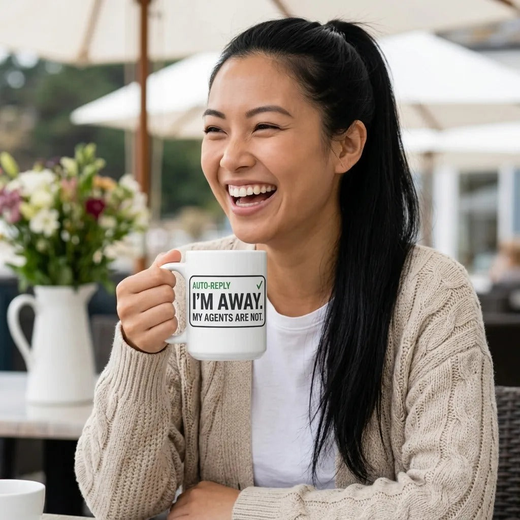 Auto-Reply agentic AI engineer mug — lifestyle