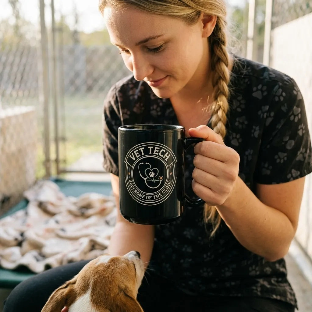 Vet Tech Crest print — lifestyle