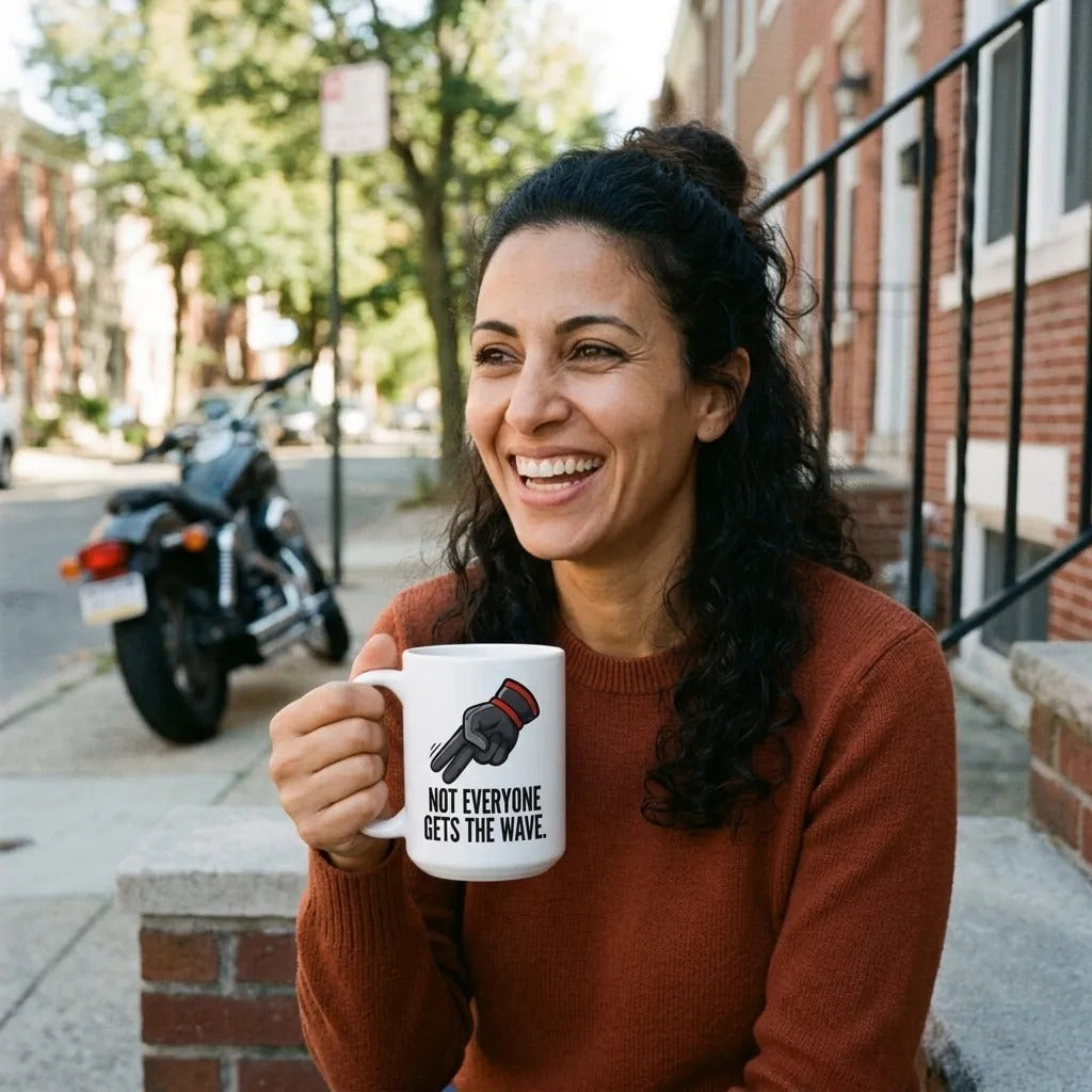 Not Everyone Gets The Wave biker wave motorcycle coffee mug — lifestyle