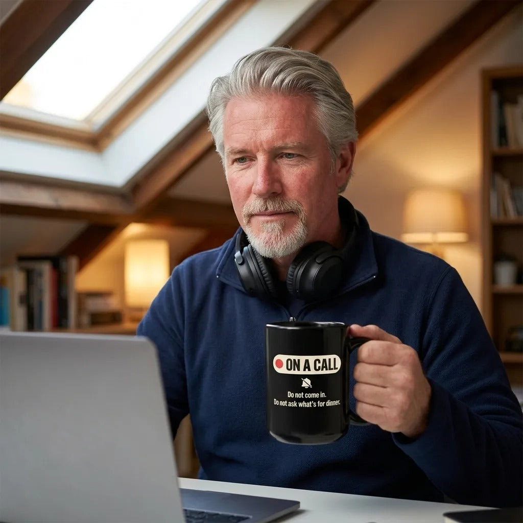 On A Call do not disturb status mug — lifestyle