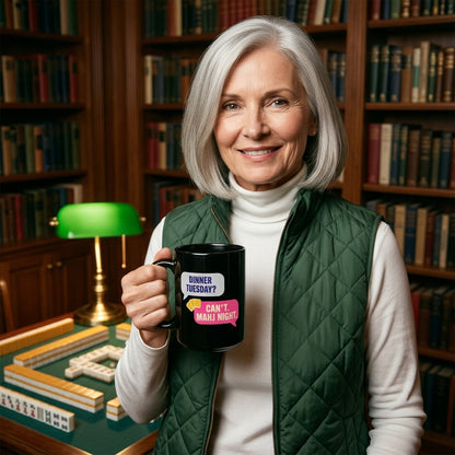 Mahj Night funny mahjong mug — lifestyle