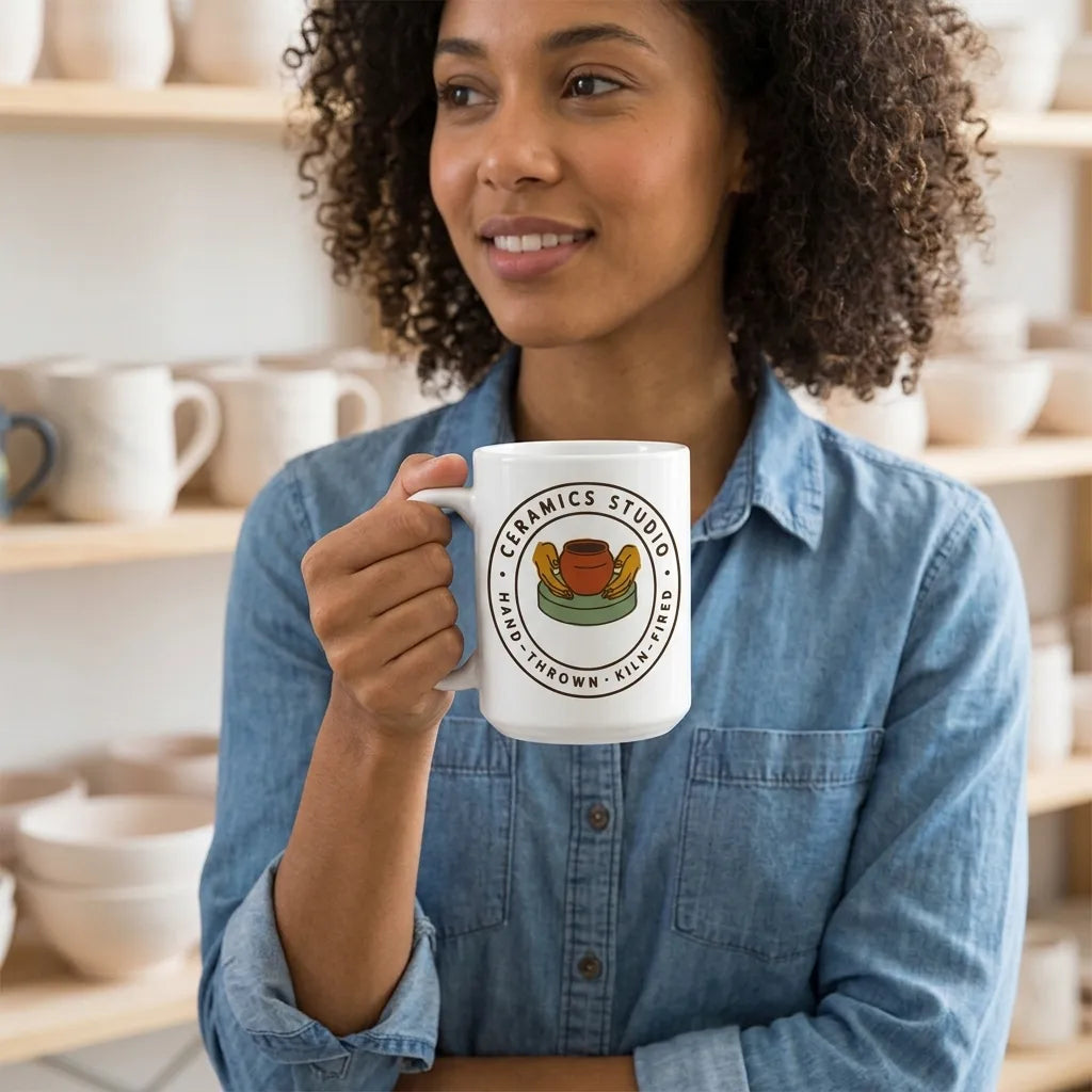 Ceramics Studio Badge print — lifestyle