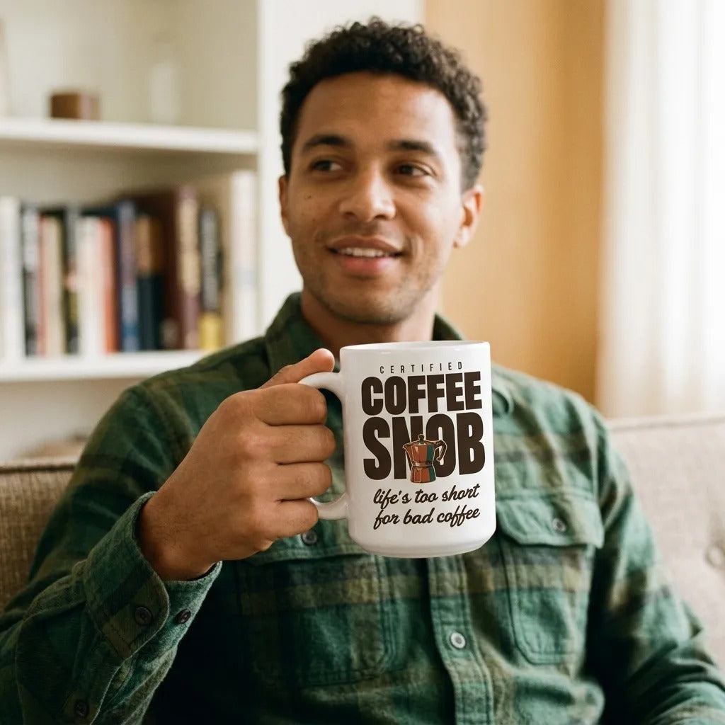 Certified Coffee Snob print — lifestyle