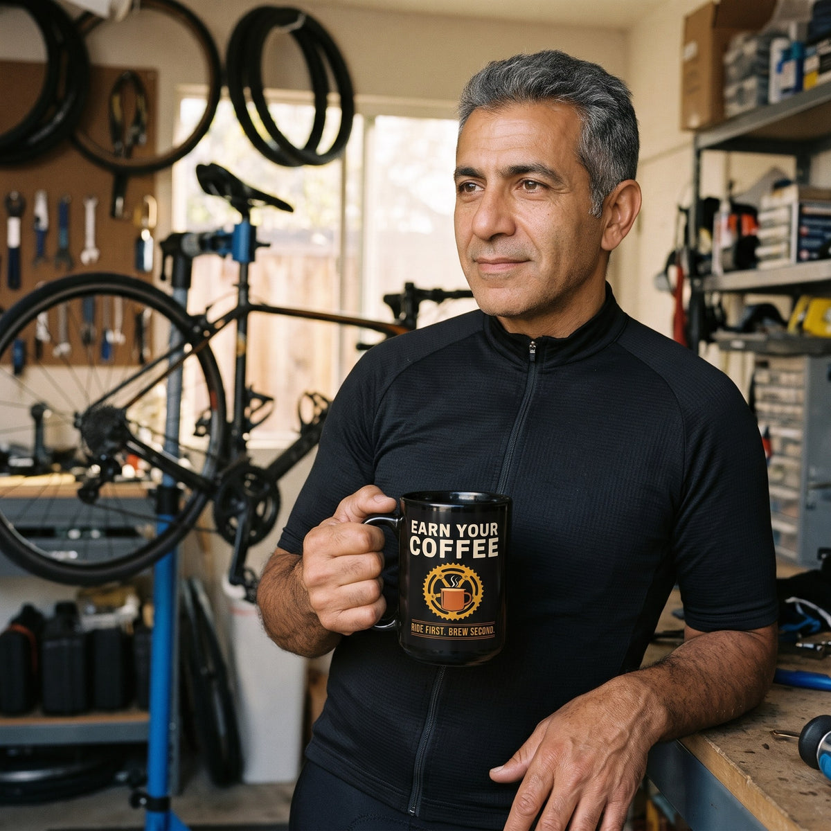 Earn Your Coffee print — lifestyle