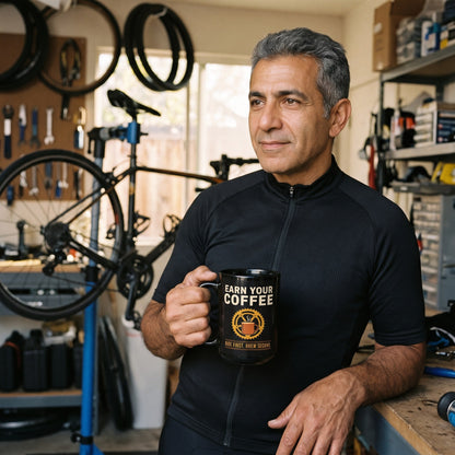Earn Your Coffee print — lifestyle