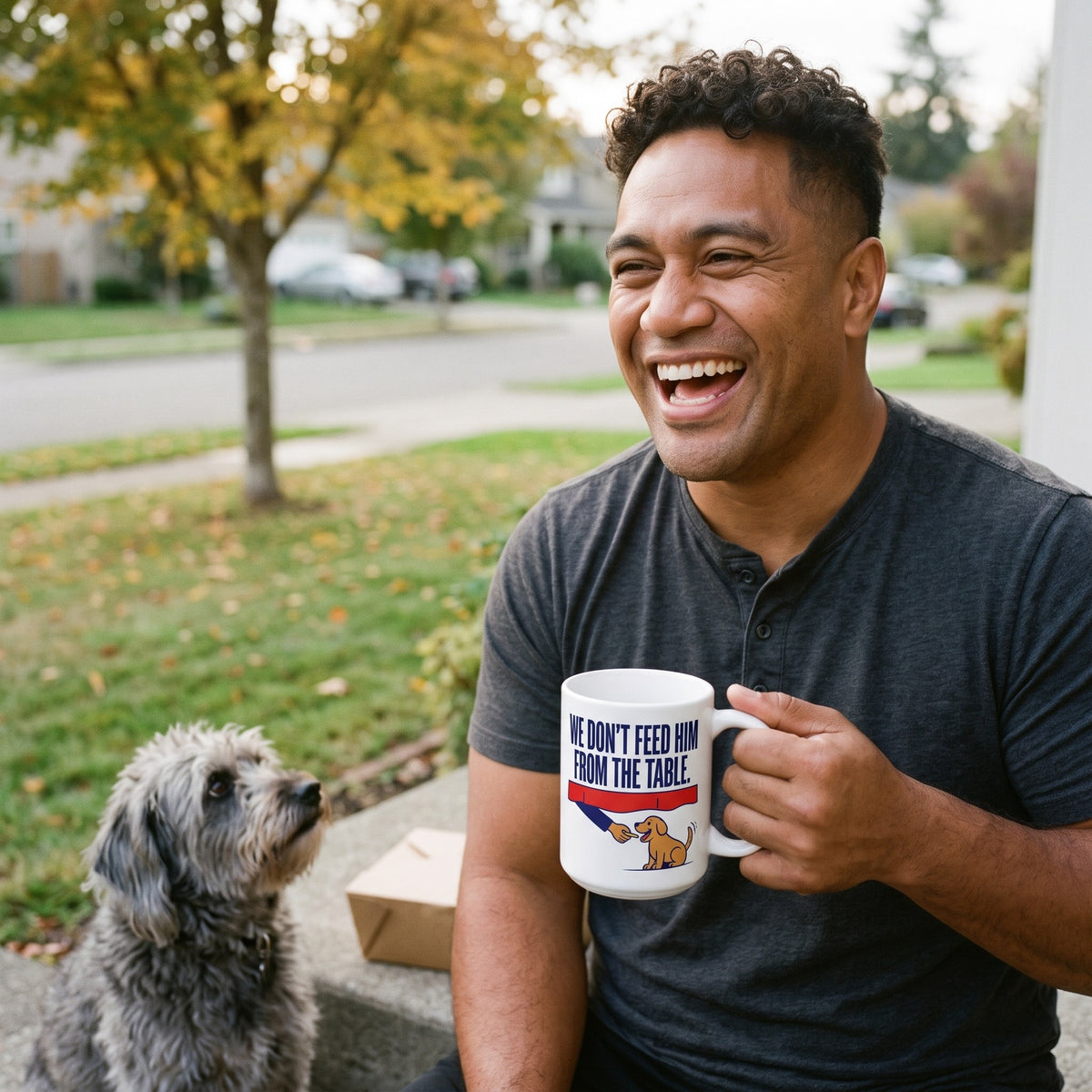 From The Table funny dog dad mug — lifestyle
