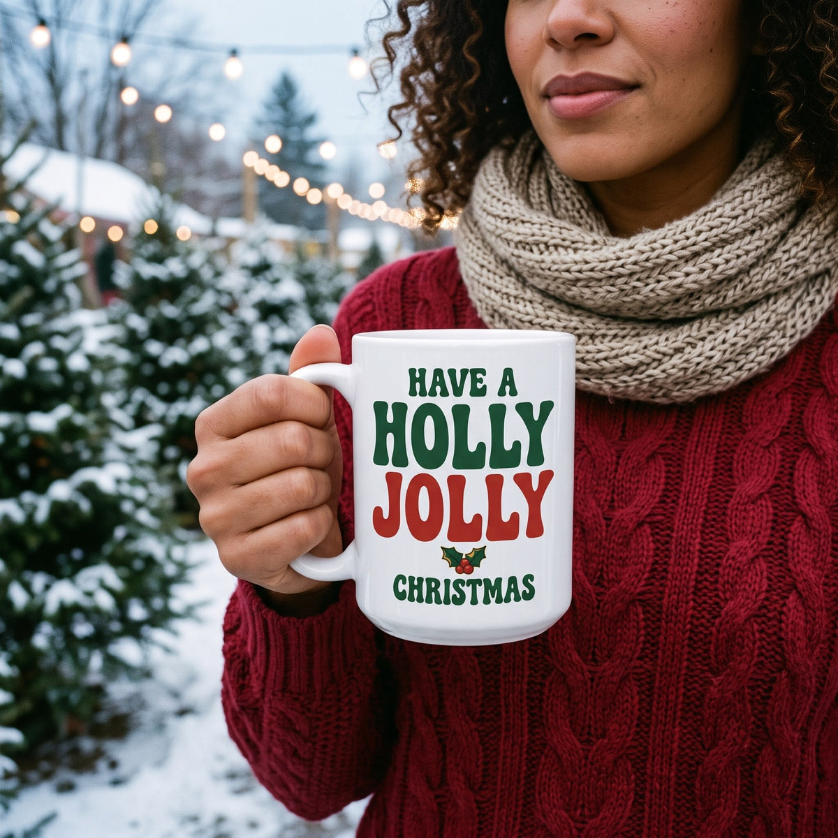 Holly Jolly print — lifestyle
