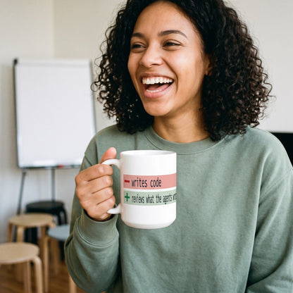 The Diff agentic AI engineer mug — lifestyle