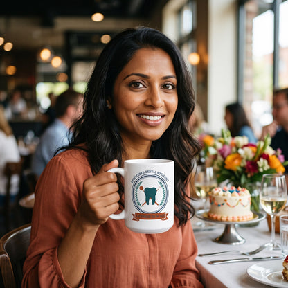 Licensed to Scale registered dental hygienist mug — lifestyle