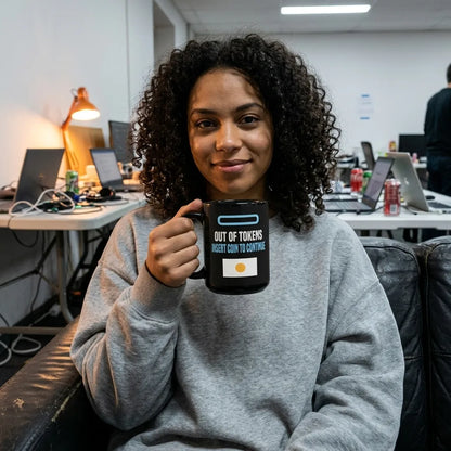 Insert Coin To Continue out of tokens mug — lifestyle