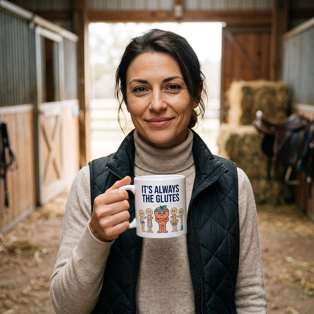Always The Glutes funny physical therapy mug — lifestyle