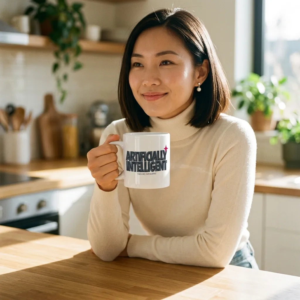 Artificially Intelligent funny AI mug — lifestyle