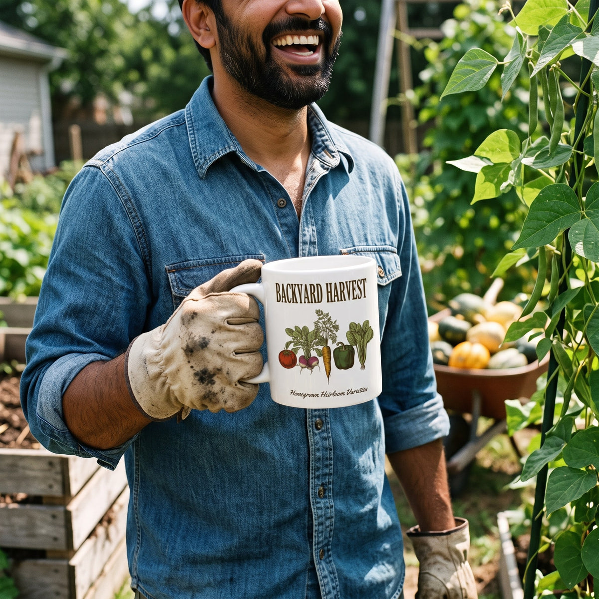 Backyard Harvest Heirloom Varieties print — lifestyle