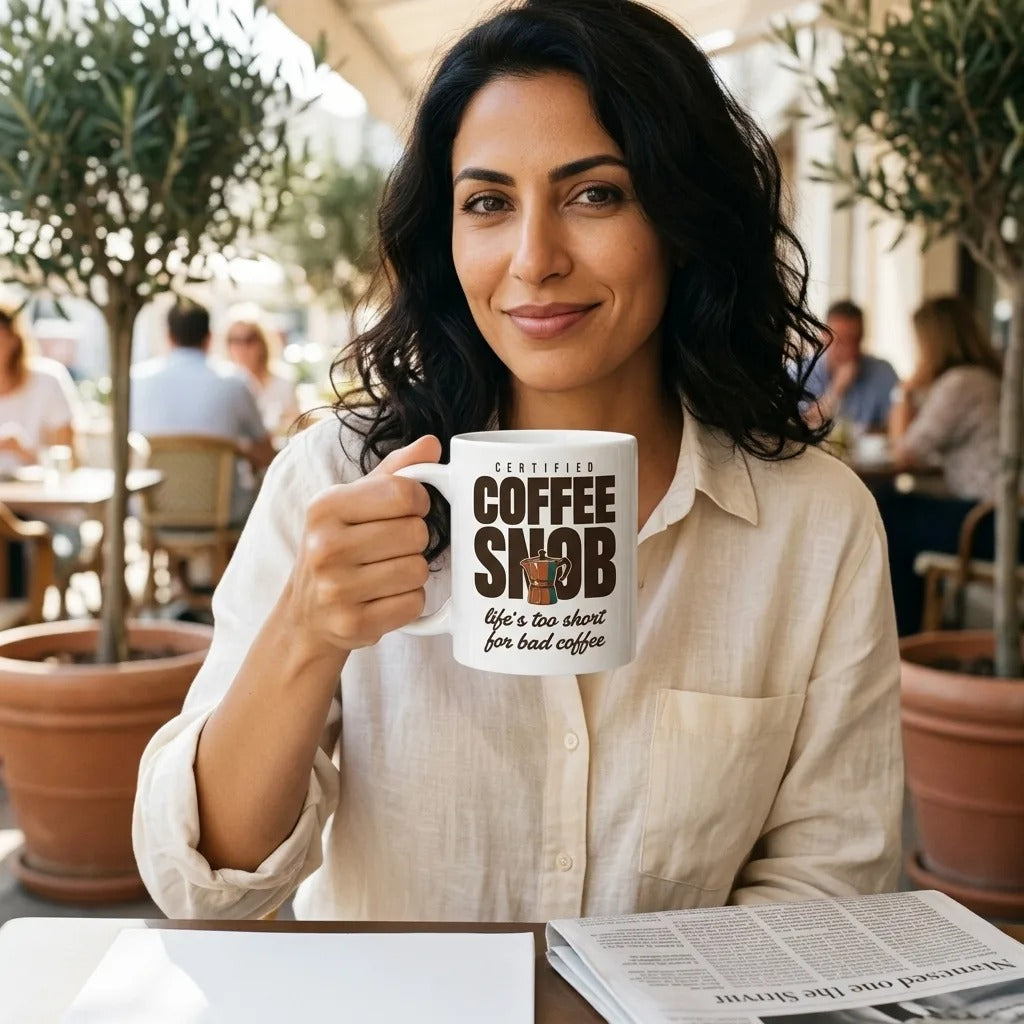 Certified Coffee Snob print — lifestyle