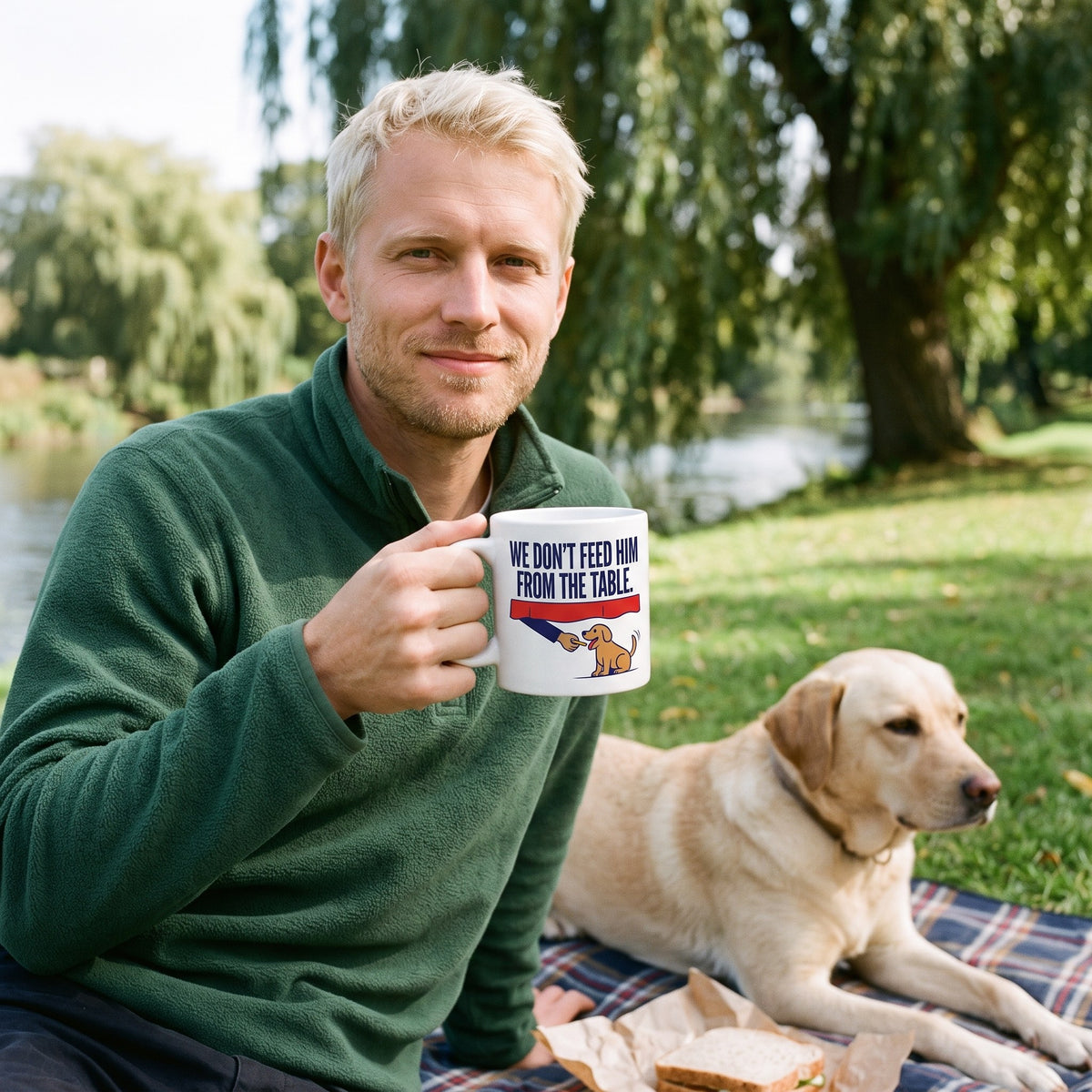 From The Table funny dog dad mug — lifestyle