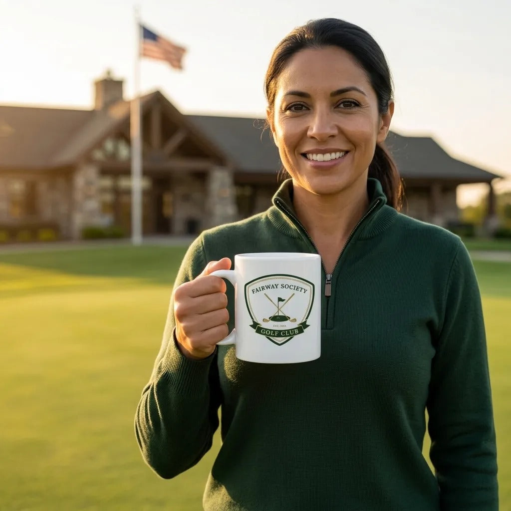 Fairway Society Crest print — lifestyle