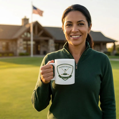 Fairway Society Crest print — lifestyle