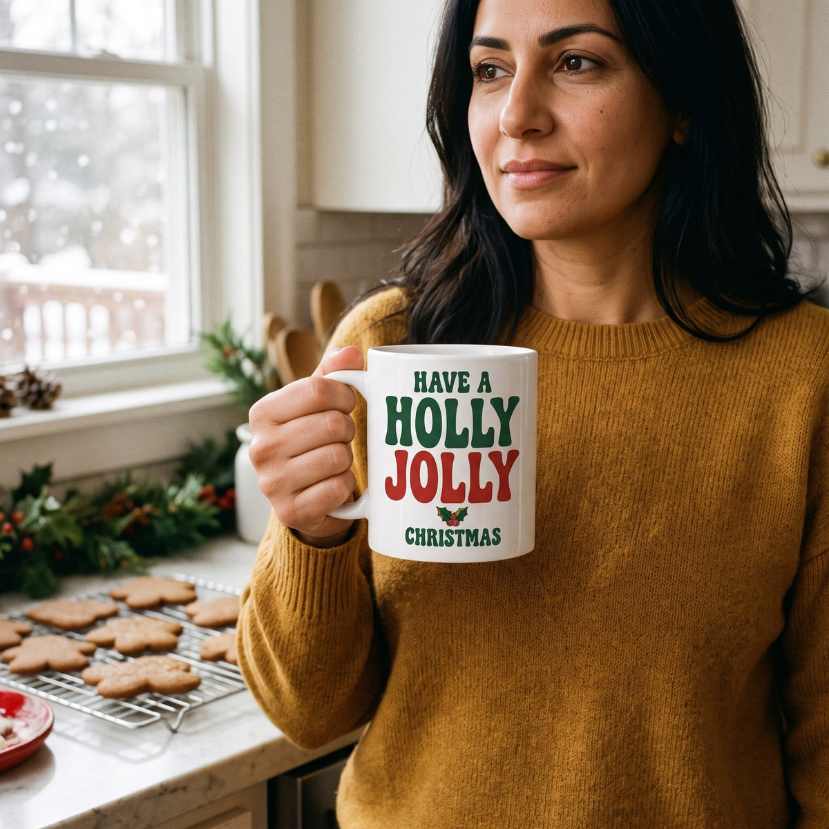 Holly Jolly print — lifestyle