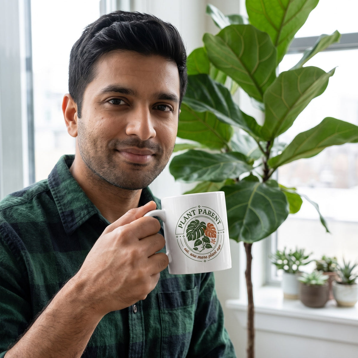 Plant Parent Badge print — lifestyle
