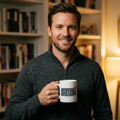Artificially Intelligent funny AI mug — lifestyle
