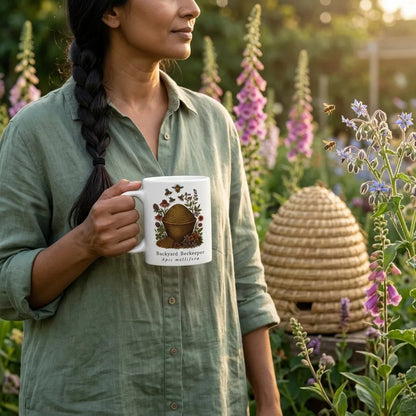 Backyard Beekeeper Field Plate print — lifestyle