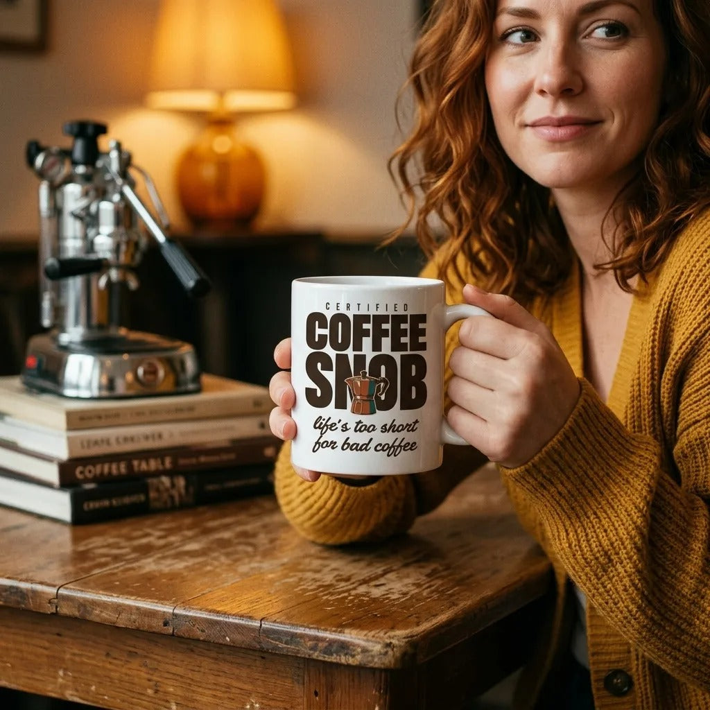 Certified Coffee Snob print — lifestyle