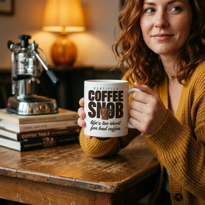Certified Coffee Snob print — lifestyle