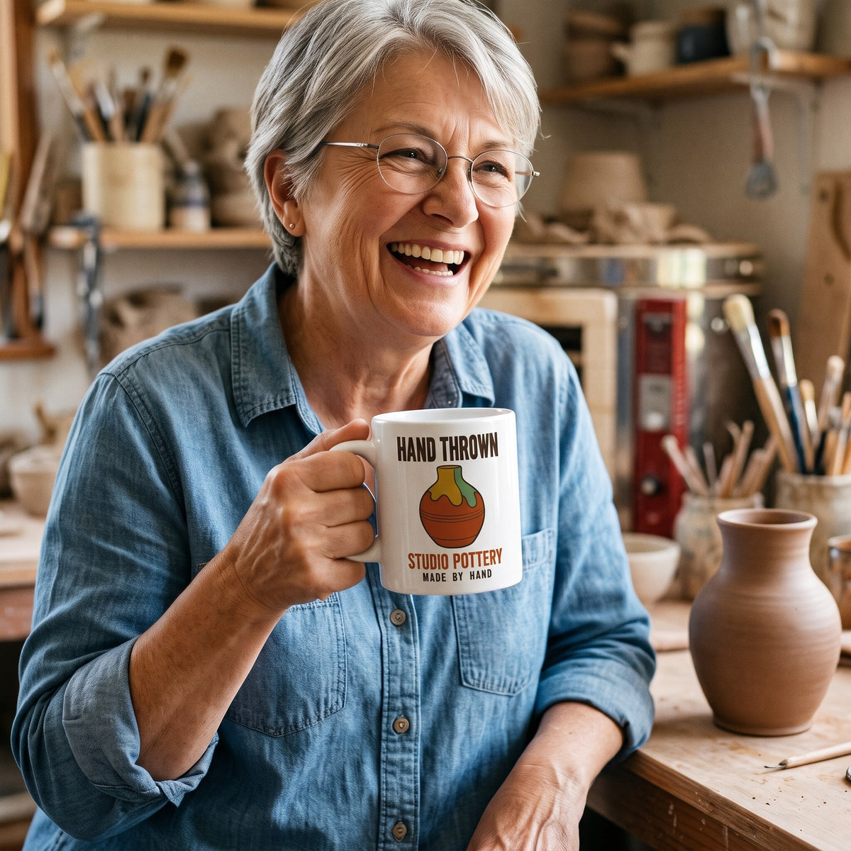 Studio Pottery Poster print — lifestyle