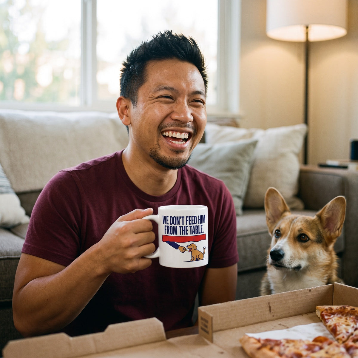 From The Table funny dog dad mug — lifestyle