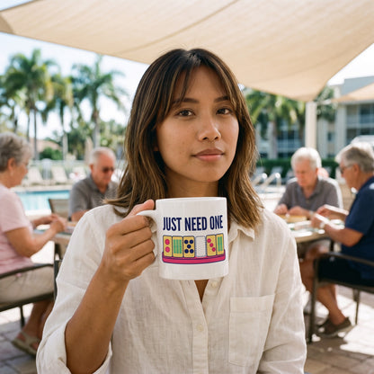 Just Need One funny mahjong mug — lifestyle