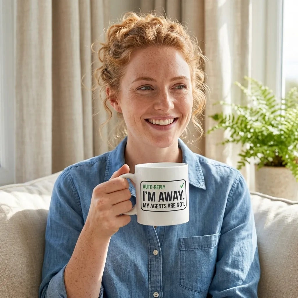 Auto-Reply agentic AI engineer mug — lifestyle