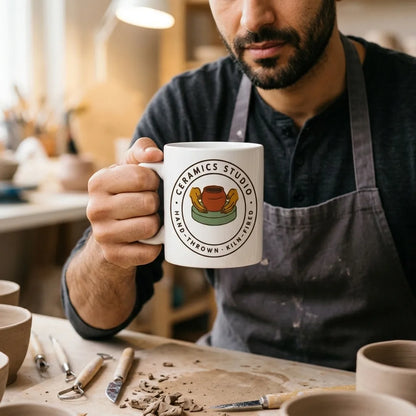 Ceramics Studio Badge print — lifestyle