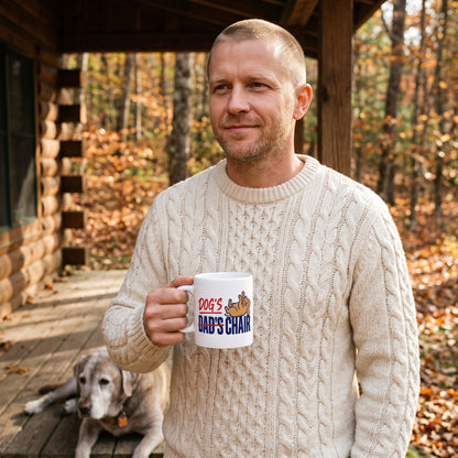 Dog's Chair funny dog dad mug — lifestyle