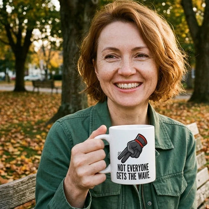 Not Everyone Gets The Wave biker wave motorcycle coffee mug — lifestyle