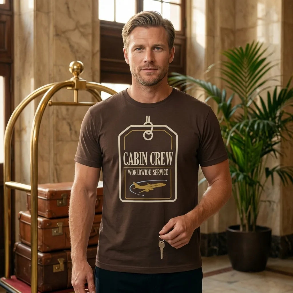 Worldwide Service cabin crew tee — lifestyle