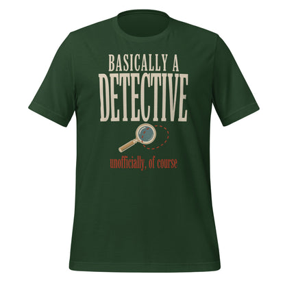 Basically a Detective vintage true crime tee — Forest, front