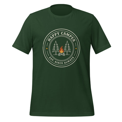 Happy Camper Shirt, Retro Camping Shirt, Camp Crew Tee — Vintage Outdoors Gift