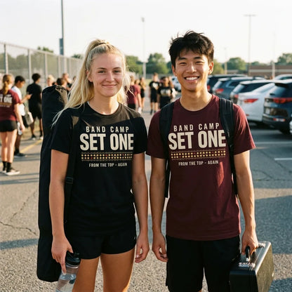 Set One marching band drill chart t-shirt — lifestyle