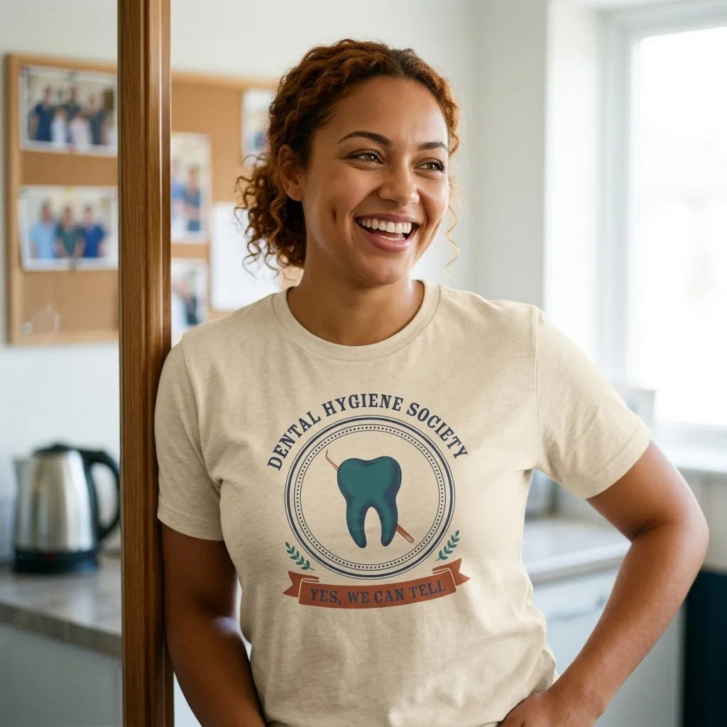 Dental Hygiene Society dental hygienist tee — lifestyle