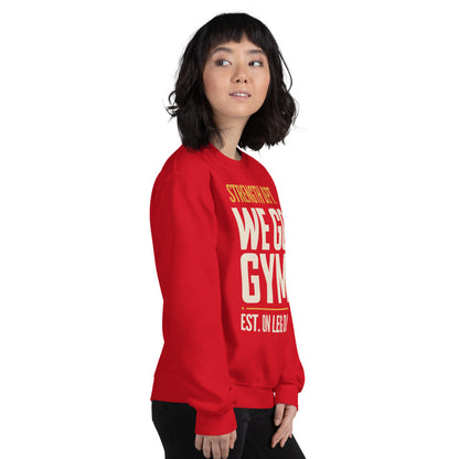 We Go Gym vintage athletic crewneck — Red, model