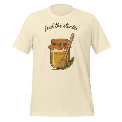 Feed The Starter sourdough baker tee — Natural, front