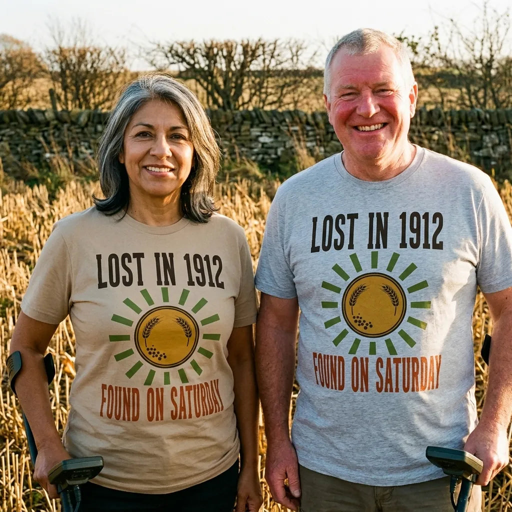 Lost in 1912 Found on Saturday retro metal detecting tee — lifestyle