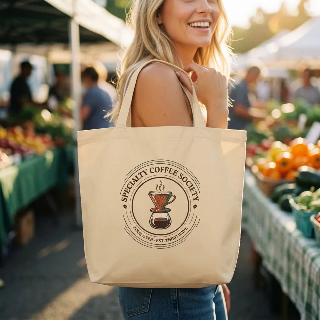 Specialty Coffee Society specialty coffee tote bag — lifestyle