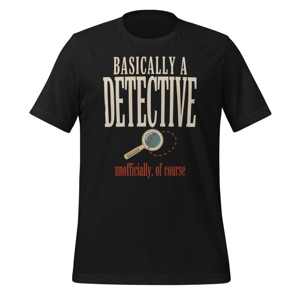 Basically a Detective vintage true crime tee — Vintage Black, front