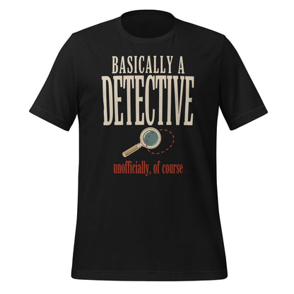 Basically a Detective vintage true crime tee — Vintage Black, front