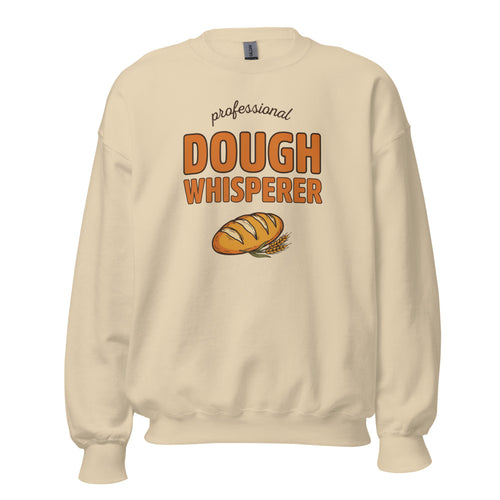 Funny Baker Sweatshirt, Sourdough Gift, Professional Dough Whisperer — Retro Baking Crewneck