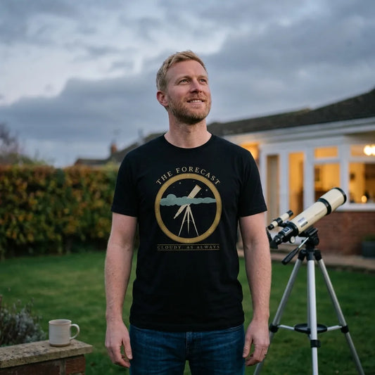 The Forecast Cloudy As Always funny astronomy tee — lifestyle