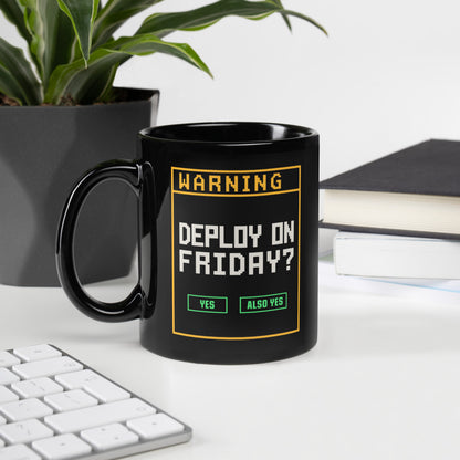 Deploy On Friday programmer mug — 11 oz