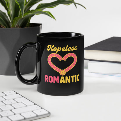 Hopeless ROMantic funny physical therapy mug — 11 oz, handle on the left