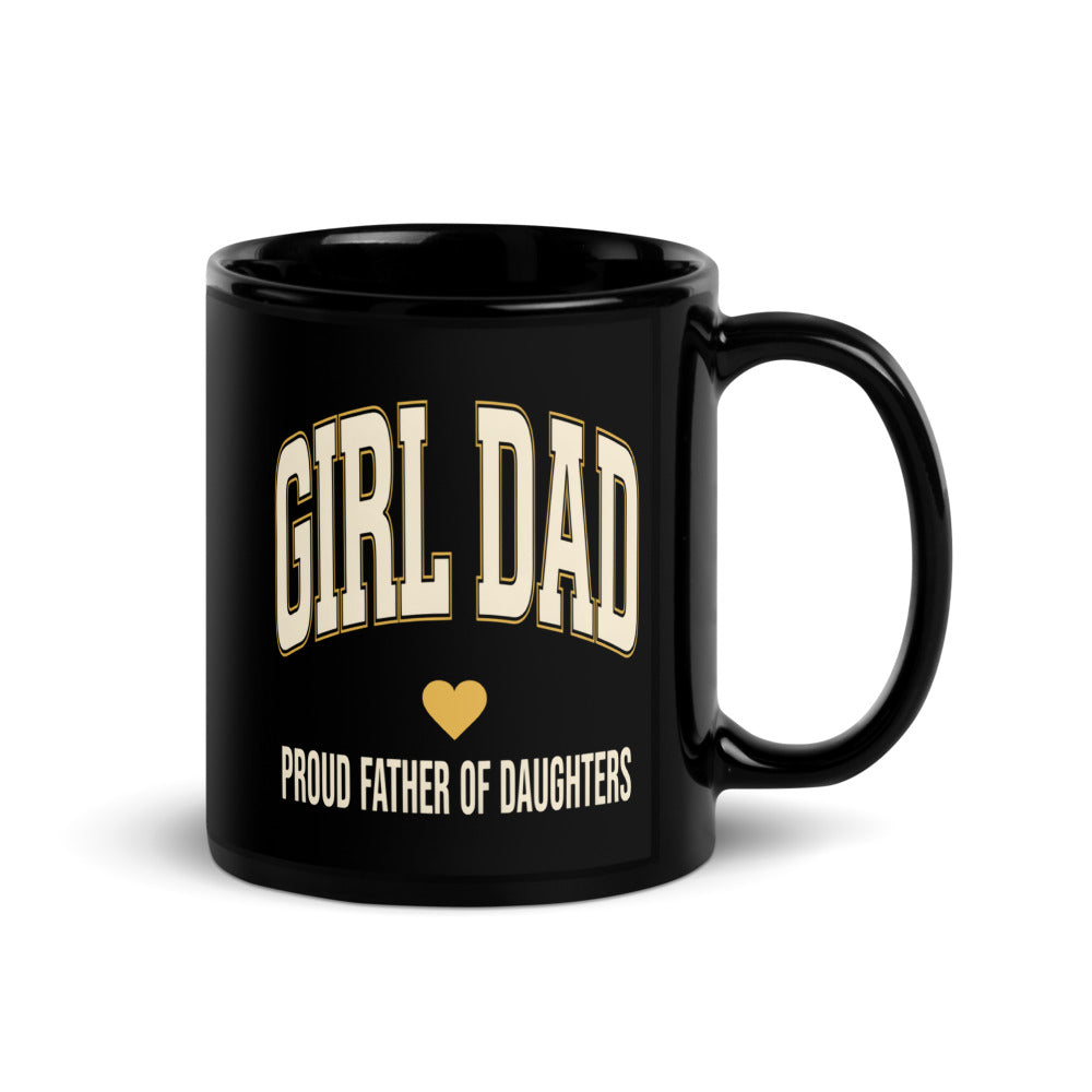 Varsity Arch Girl Dad print — 11 oz, handle on the right